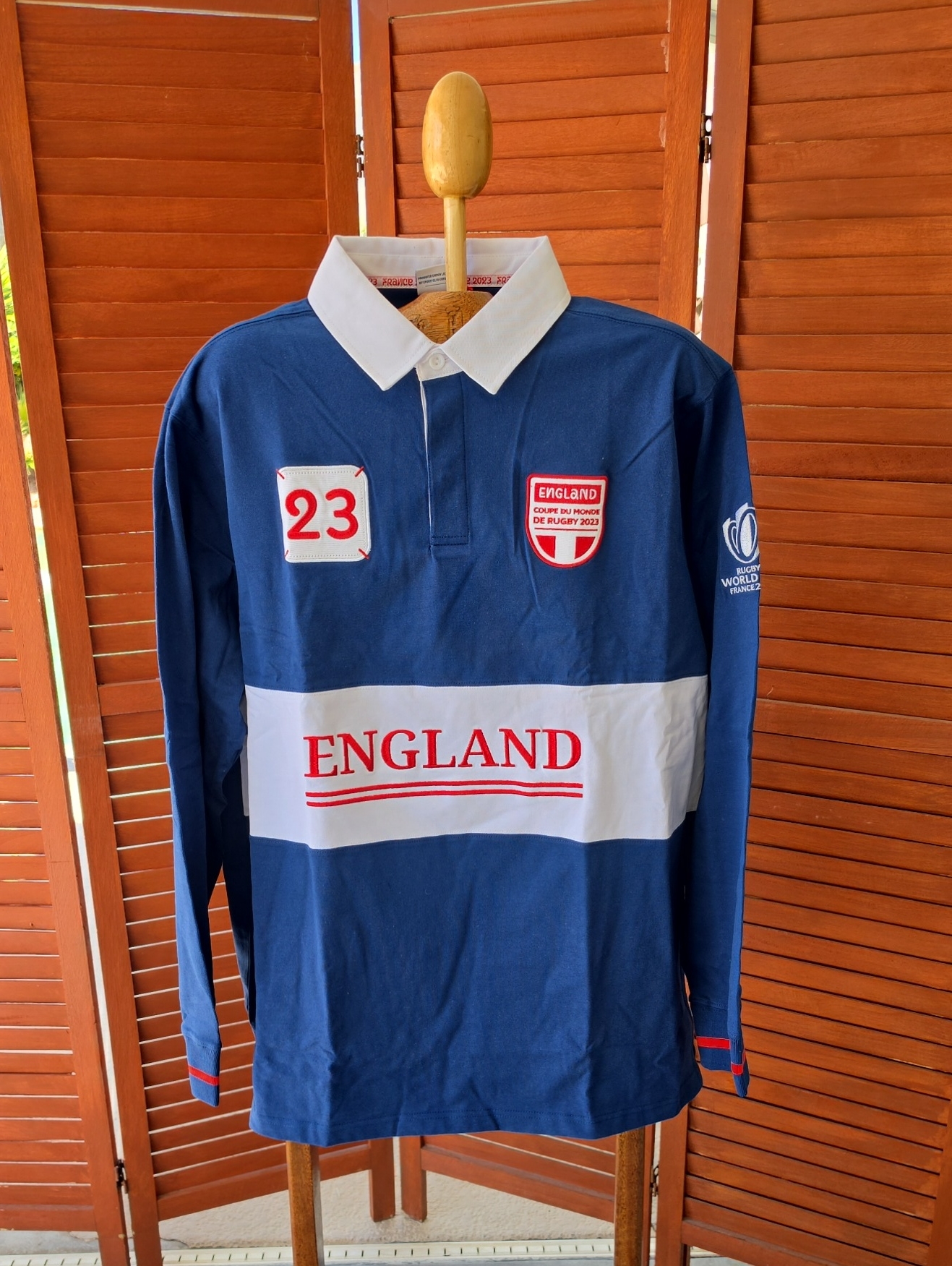 Nwt - England Rugby World Cup 2023 Long Sleeve Blue Rugby Shirt
